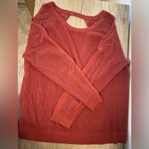 Torrid 2x Rust Cold Shoulder and Keyhole Back Fitted Sweater